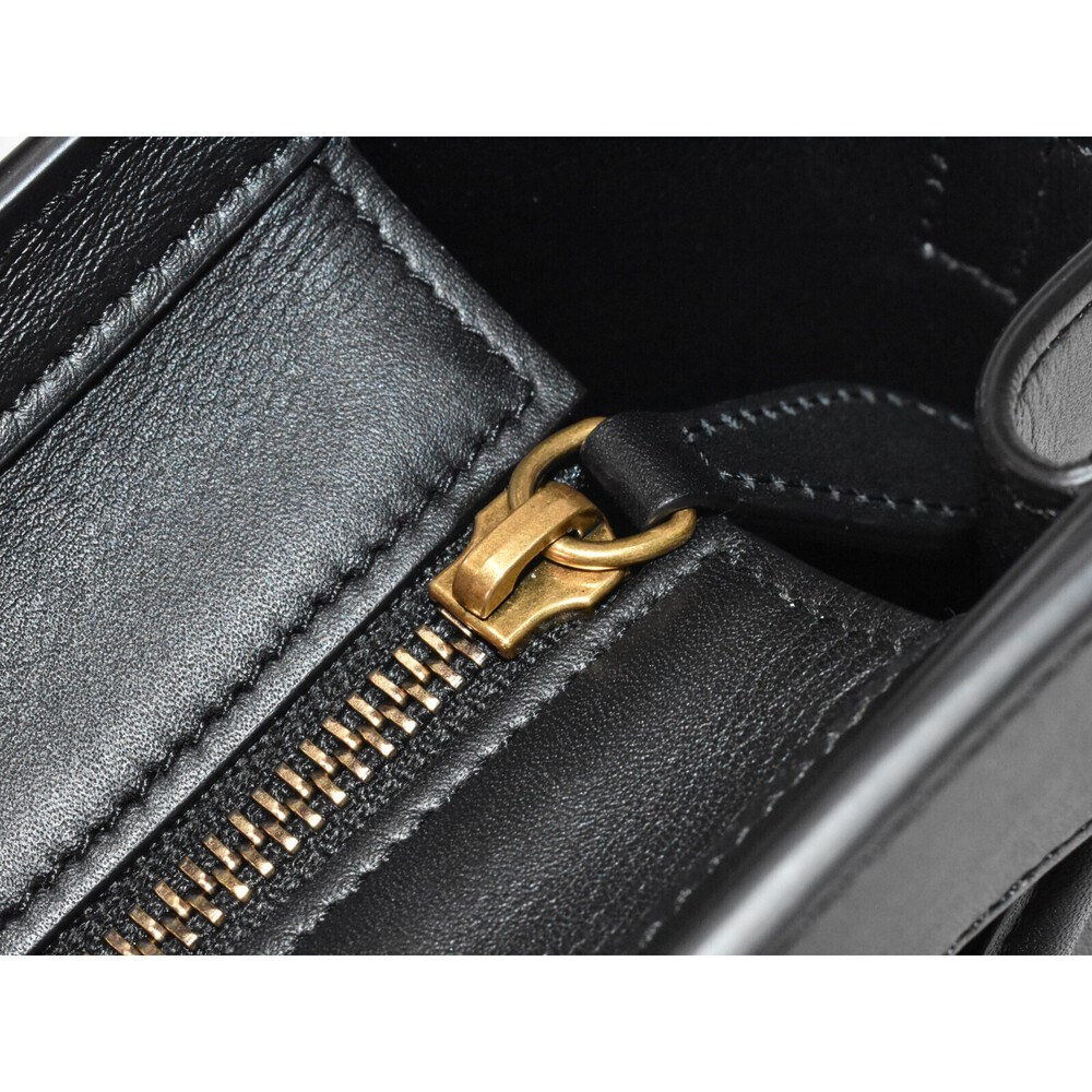 CELINE Luggage Shopper black leather bag handbag shoulder crossbody classic - Picture 5 of 7